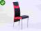 Krzesło metalowe K51 czarno-czerwone K-51 e.skóra