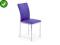 Krzesło metalowe K137 fiolet eco skóra stal chrom