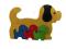 Puzzle drewniane zabawka drewniana piesek 11x13cm