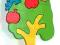Puzzle drewniane zabawka drewniana drzewko 11x13cm