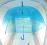 A3744 Parasolka przezroczysta niebieska
