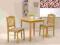 NOWOCZESNY STÓŁ DREWNIANY COLIN + 2 KRZESŁA