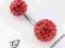 KOLCZYK SREBRNY DO PĘPKA SWAROVSKI CZERWONY PREZEN