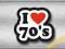 I LOVE 70's - CULT STICKER - NAKLEJKA 10cm +GRATIS