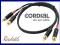 CORDIAL 2x RCA Cinch NEUTRIK INTERKONEKT 0,9m