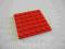 Lego Płytka 6x6 czerwony 3958