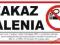 ZAKAZ PALENIA - (USTAWA) naklejka 22x10cm - JAKOŚĆ