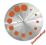 Zegar KROPKI pomarańczowy Zegar KROPKI pomarańczowy