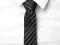 C&amp;A lśniący wąski czarny idealny krawat WP WS