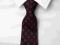 ŚLICZNY czarny przepiękny krawat jedwabny