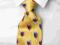 MILANO żółty przepiękny krawat jedwabny KK