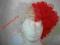 Peruka kibica biało-czerwona Polska afro