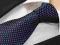 Żakardowy Krawat Męski Klasyka GRANATOWY G398