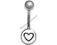 Tytanowy kolczyk Snowbells - Serce 1.6/8