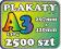 2500szt Plakaty A3 130g TRANSPORT GRATIS! PROJEKT!
