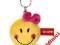 Brelok nici smiley żółty 6cm plusz