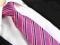 KRAWAT ŻAKARDOWY - RÓŻOWY [1579]