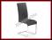 Eleganckie krzesło metalowe K85 czarny e.skóra 24H