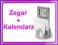 ZEGAR KALENDARZ NA PODSTAWCE M07693 + BATERIA E41