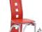 Krzesło K4 Eco-Skóra CZERWONY Stal Chrom