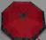 Doppler damski parasol czerwony ze spiralkami Clip