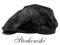 Skórzana czarna czapka Gatsby angielka - 65 cm