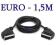 G92 Przewód kabel EURO SCART 1,5m 21pin DVB-T DVD