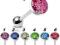 PIERCING KOLCZYK DO JEZYKA GLITTER BROKAT 7MM