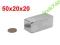 MAGNES NEODYMOWY 50x20x20 PŁYTKOWY NdFeB 50/20/20