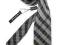 Krawat PIERRE CARDIN grafitowy krata 100% JEDWAB