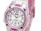 RÓŻOWY SPORTOWY ZEGAREK DLA DZIECKA Z ILUMINATOREM