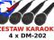 Rewelacyjny zestaw do karaoke 4 x mikrofon DM-202