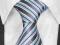 ŻAKARDOWY Krawat Męski  BŁĘKITNY STALOWY rc267