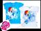 KUCYKI Rainbow Dash bluz NIEBIESKA koszulk 116/122