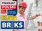 Drabiny: drabina aluminiowa BRIKS 3x15+HAK 12,20m
