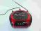 RADIO ODTWARZACZ BOOMBOX USB SD CZERWONE SuperCena