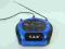 RADIO ODTWARZACZ BOOMBOX USB SD NIEBIESKIE TANIO!
