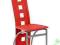 KRZESŁO K4-M CZERWONY STAL MALOWANA EKOSKÓRA//