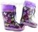 FIOLETOWE KALOSZE OCIEPLANE GUMOWCE r.30/19.5cm
