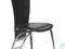 KRZESŁO K46 CZARNY STAL CHROMOWANA EKOSKÓRA//