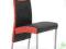 KRZESŁO K51 CZARNY CZERWONY ALUMINIUM SALON//