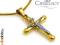 ZłOTY KRZYŻYK DWUKOLOROWY alleZloto_pl