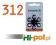 VARTA ecopack 312 (PR41) baterie słuchowe - 6 szt