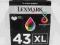 LEXMARK 43XL kolor - NOWY ORYGINALNY 18YX143E