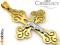 SUPER złoty krzyżyk DWUKOLOROWY alleZloto_pl
