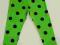 Legginsy 3/4 Zielone w grochy 140 Wiosna !! Sklep