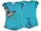 BARMY bluzka turkus MOTYL koronka r.146 N267B