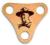 Suwak skauta trójkąt ze skóry, wiz. Baden-Powell