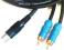 SHELLER kabel  / wtyk DIN5 / 2RCA(2czincz)   3m