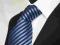 BARDZO MODNY NIEBIESKI KRAWAT W PRĄŻKI